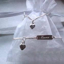 Kinderschmuck Set Silber graviert mit Herz 