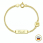 Preview: Kinderarmband Gold Schutzengel rund