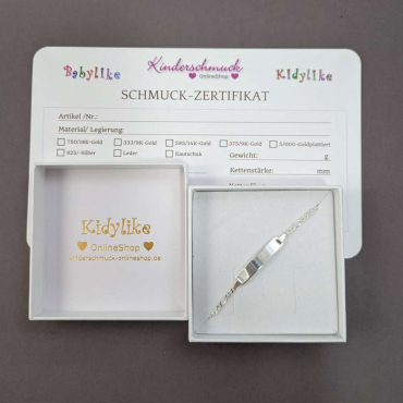 Preview: Gravurband Silber für Mädchen oder Frauen