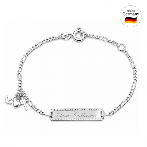 Glücksarmband mit Namensgravur als Geschenk zur Kommunion
