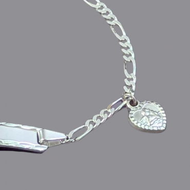 Preview: Kinderarmband mit Herz-Schutzengel im Kettchen integriert Bild 2