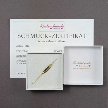 Kinderschmuck Gold Kinderarmband Figarostruktur Bild 2