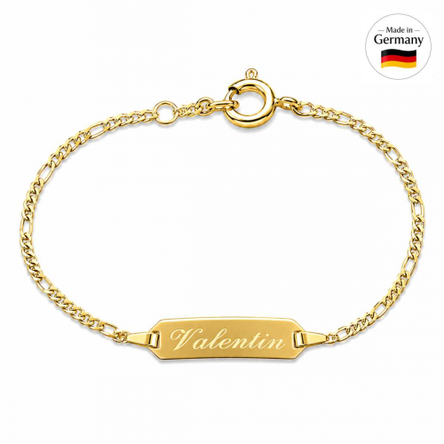 Kinderschmuck Gold Kinderarmband Figarostruktur Bild 1