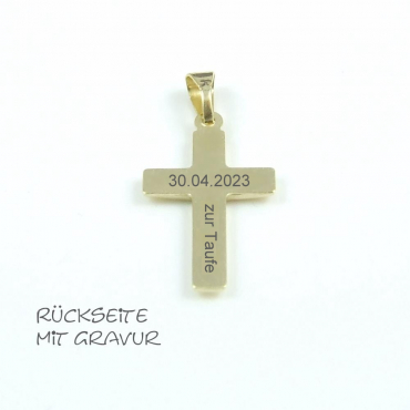 Goldkreuz mit Gravur