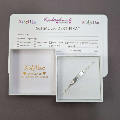 Gravurband Silber für Mädchen oder Frauen