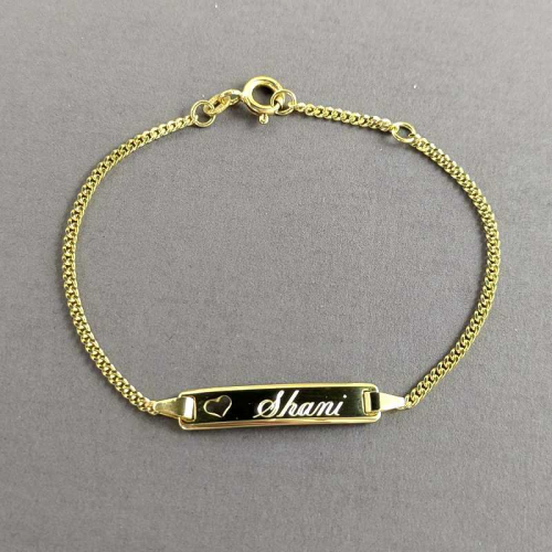 Kinderarmband Gold ausgestanztes Herz 16 cm Bild 1
