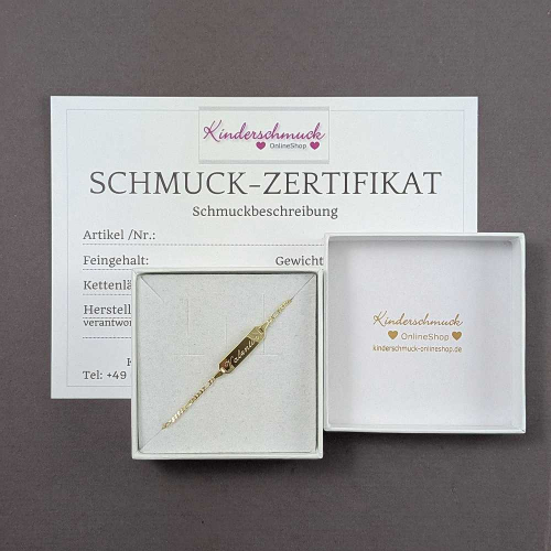 Kinderschmuck Gold Kinderarmband Figarostruktur Bild 2