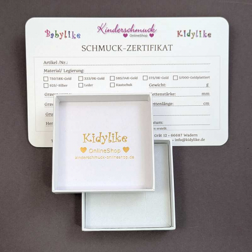 Geschenkbox für Taufring Gold mit Gravur