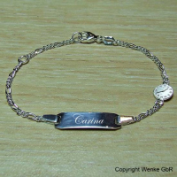 Kinderarmband mit Tauf-/ Geburtsuhr-1